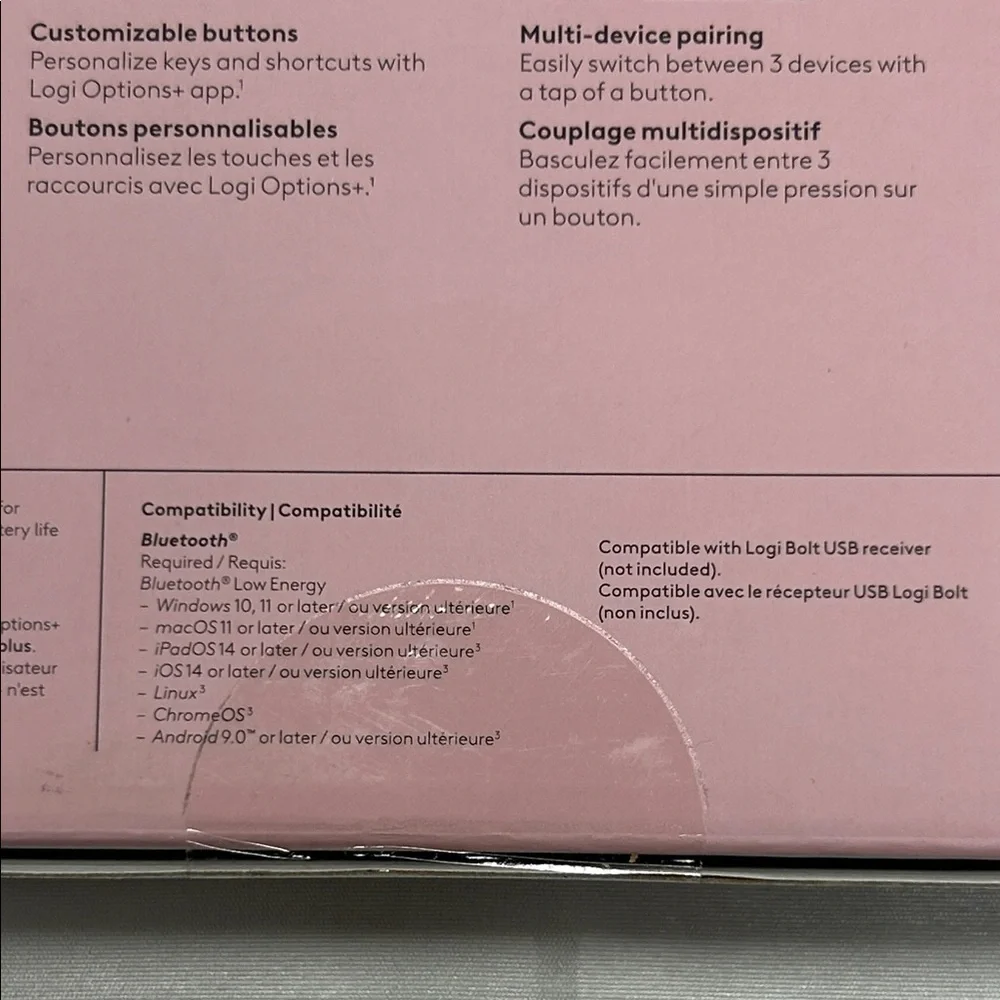 New🪄Logitech K380S Wireless Keyboard in Pink